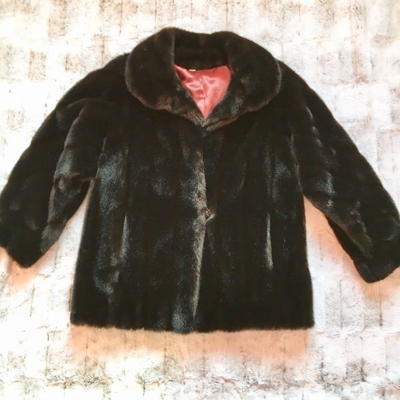 Grandella II Faux Mink Fur Jacket Size 10 - Picture 9 of 11